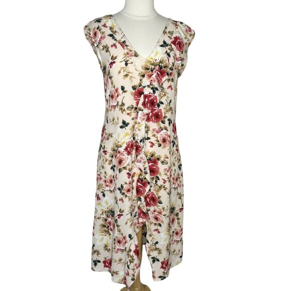 Nordstrom Dresses & Skirts - Nordstrom Spirit of Grace Midi Dress Large Pale Pink New Floral Sleeveless Summe